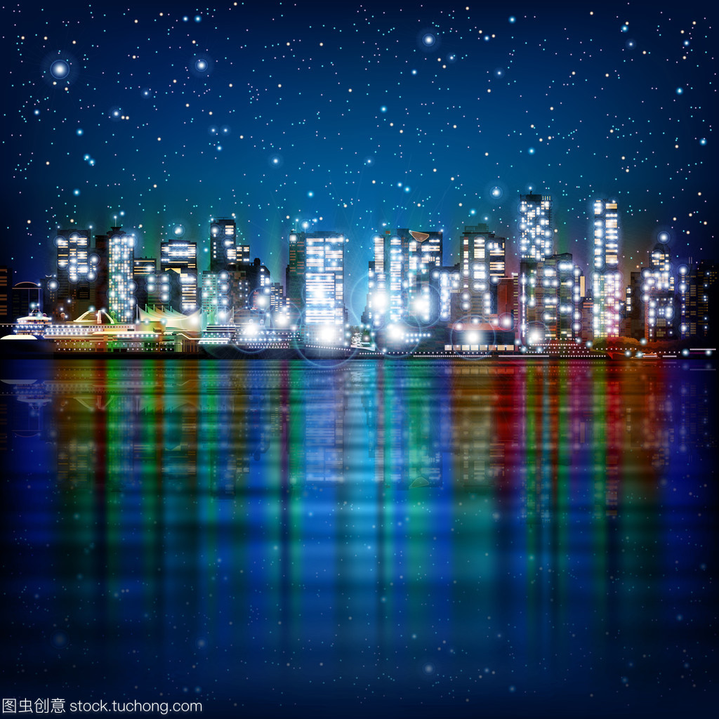 抽象背景與溫哥華全景