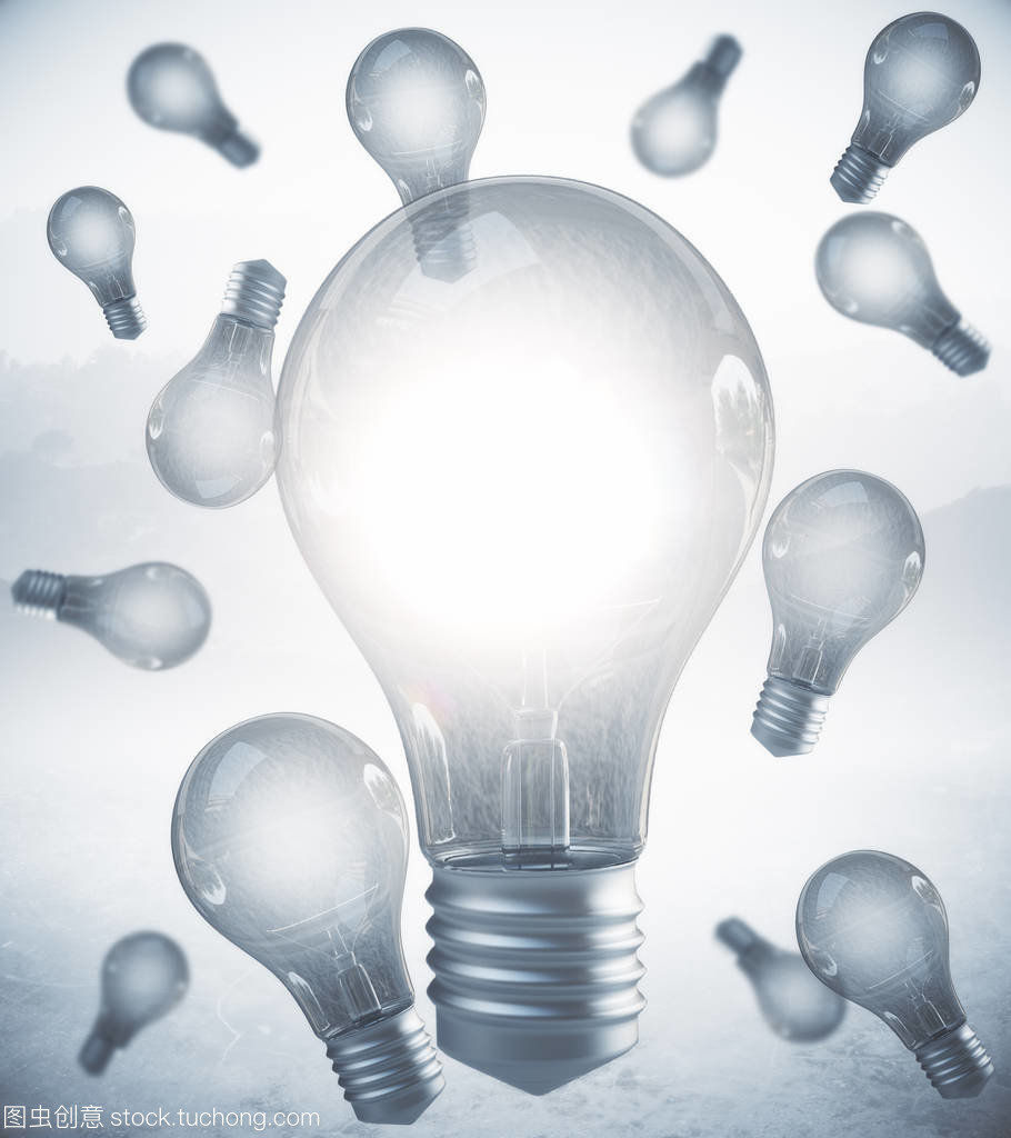 抽象的發光燈背景。照明概念。3d 渲染